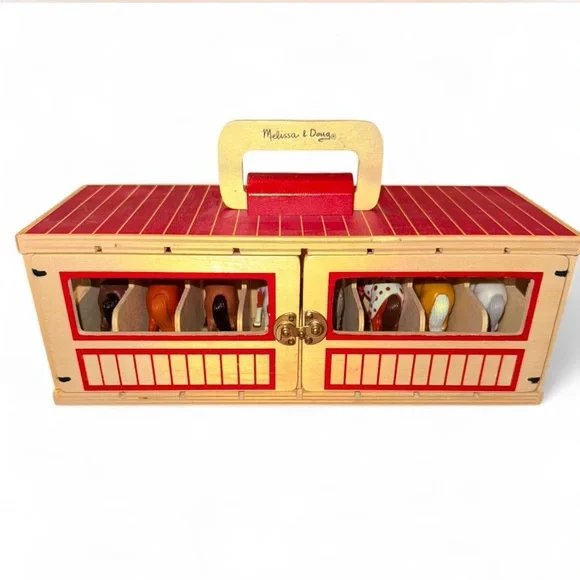 Melissa & Doug Wooden Stable with Colorful Horses - Picture 3 of 6